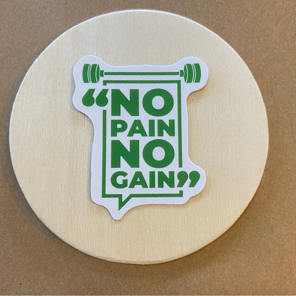 🌈20/$5🌈 “No Pain, No Gain” Sticker